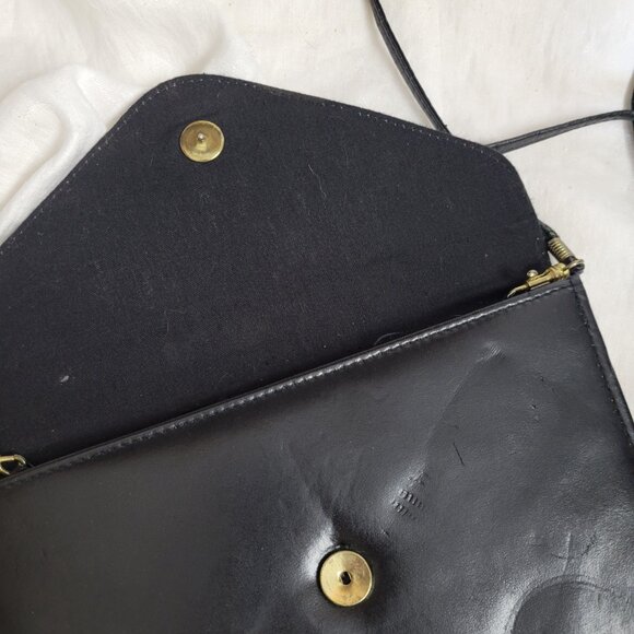 Rush Hour Retro Purse Vtg Chic Black Flap crossbody clutch Versatile 90s Classic - Picture 3 of 7